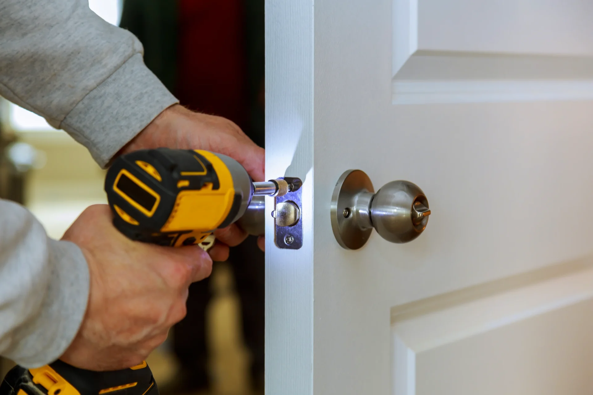 drilling a door lock