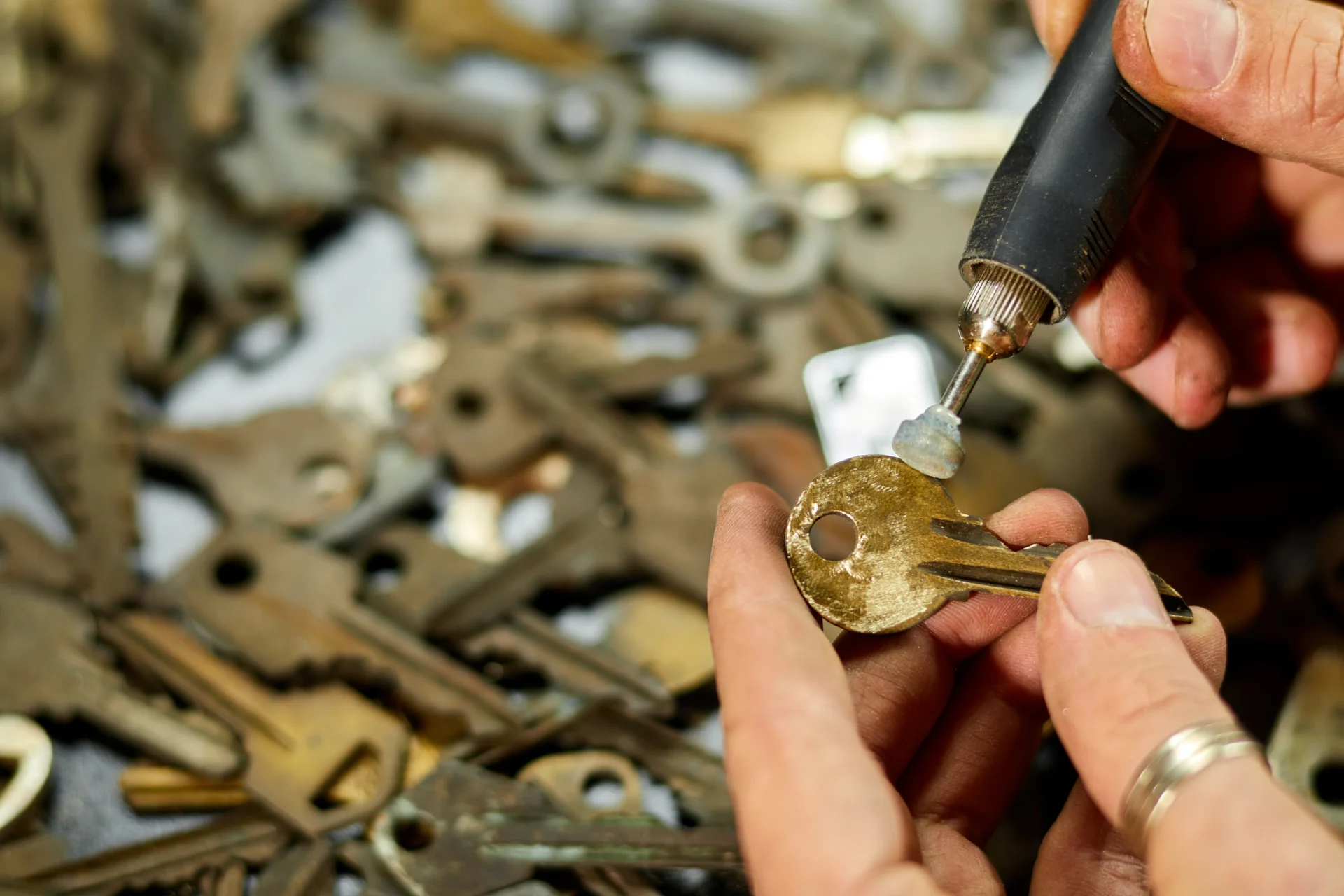 sharping a key